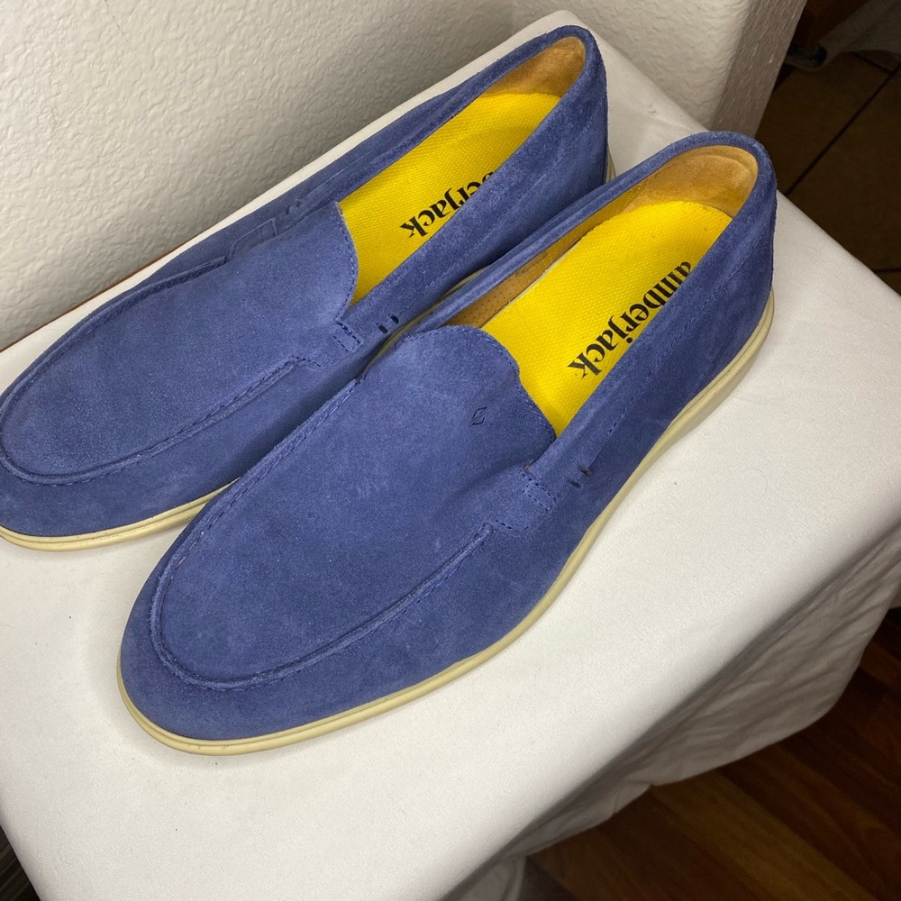 Amberjack the loafer Blue Suede Slip-On Loafers -